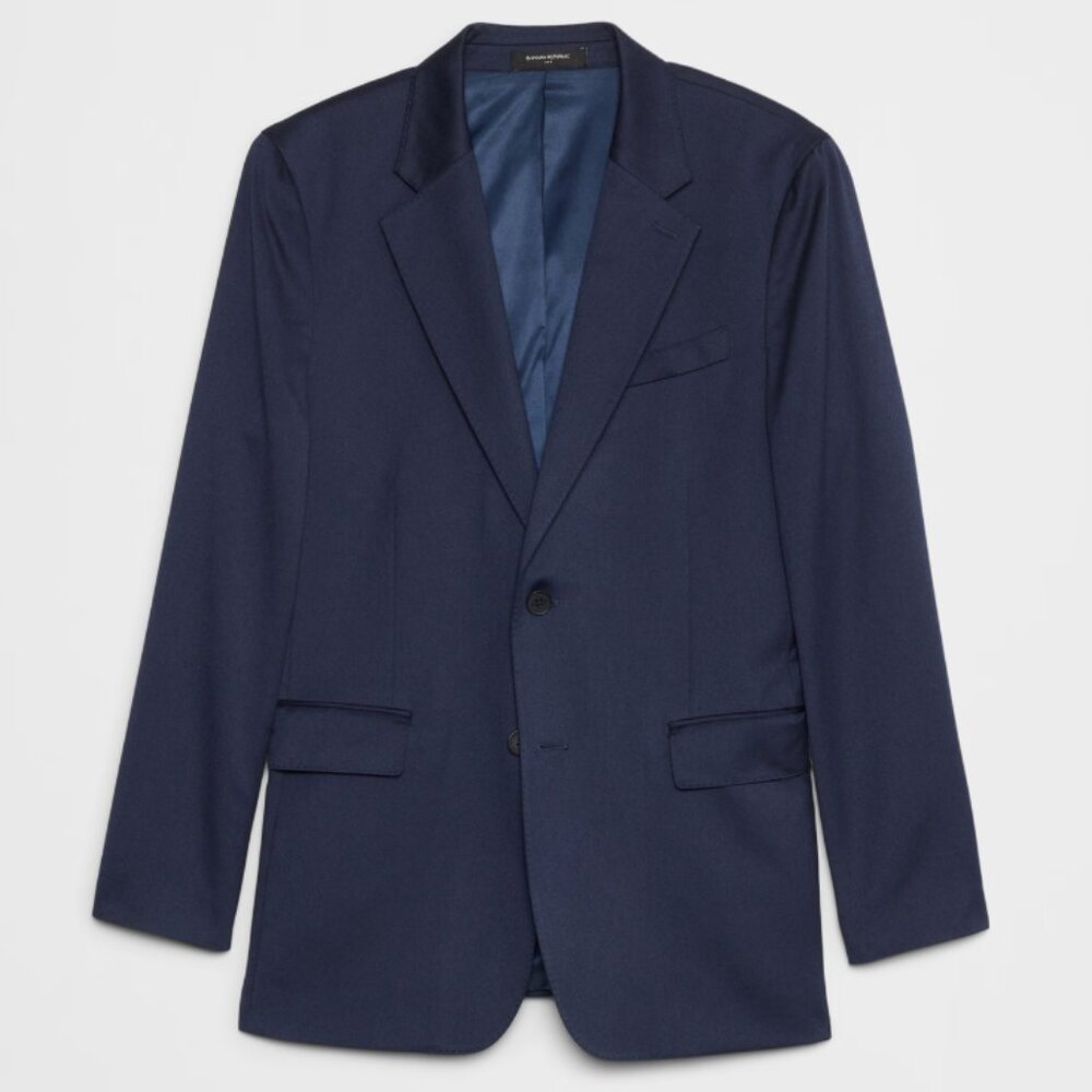 Banana Republic Men's Navy Classic Satin Suit Jacket, 40Short, EUC